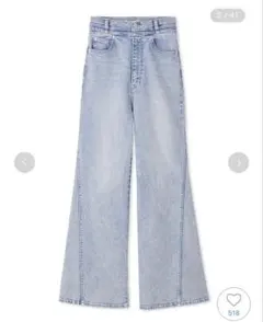 スナイデル Sustainableストレッチフレアデニムパンツ 00 LBLU