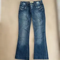 & Company ブーツカットデニム ダメージ加工　サイズ25