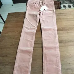 スキニーコーデュロイパンツ　ピンク xs