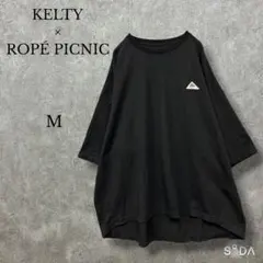 ケルティ×ロペピクニック【M】ロゴ入り半袖Ｔシャツ トップス ブラック