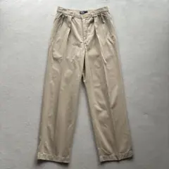 90s ポロバイラルフローレン 初期タグ ツータックチノパン ベージュ W31
