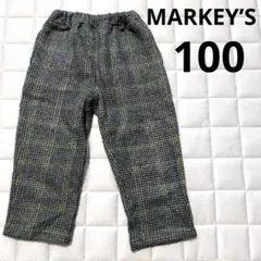 マーキーズ パンツ 長ズボン グレー あったか素材 100