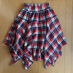 チェック柄アシンメトリースカート
