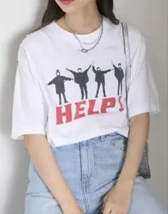 BEATLES HELP! ビートルズプリントTシャツ ホワイト
