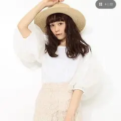 CAROLINA GLASER オーガンジーバルーンスリーブ トップスのサムネイル