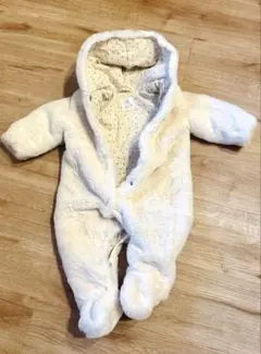 ZARA フード付きボアカバーオール 3-6ヶ月