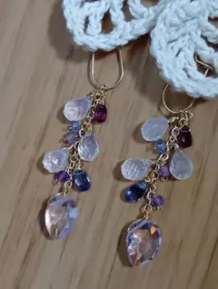 588/14kgfスコロライト３粒ピアスorイヤリングチャーム