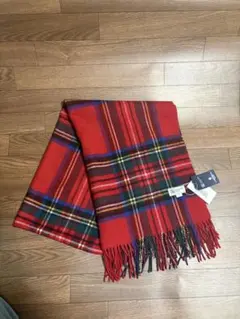 大判ジョンストンズ カシミヤ 100%マフラー ストール ロイヤルスチ