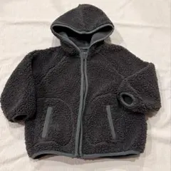 12-18 zara フード付きアウター ボア素材 パーカー