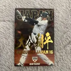 カルビー　プロ野球チップス 2017 侍ジャパン 大谷翔平　金箔ネーム　サイン