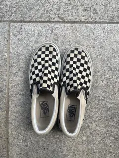 Vans チェッカーパターンスリッポン