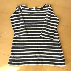 無印良品 ワンピース 100cm キッズ ボーダーワンピース 匿名発送