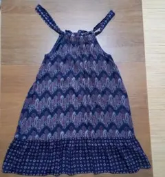 フェリシモ　ペーズリー柄紺色ノースリーブチュニック　M 美品のサムネイル