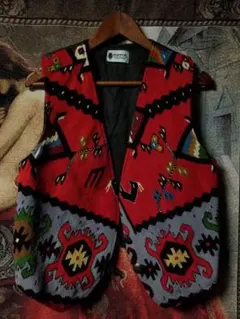 Aegean エージアン ネイティブ×レザーベスト