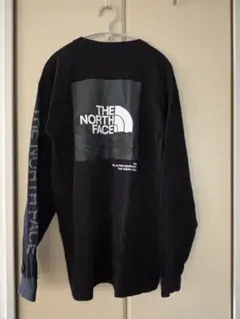 THE NORTH FACE ブラック　バックプリント 長袖Tシャツ　L