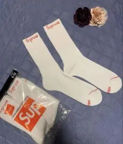 新品未使用☆ Supreme クルーソックス 1セット ホワイト