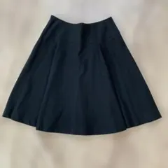 ブラック フレアスカート ひざ丈