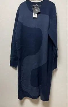 ユニクロ　マリメッコ　marimekko ニットワンピース M ネイビー