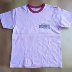 フラットヘッド　Tシャツ　半袖　トップス　ピンク　車　M 日本製のサムネイル