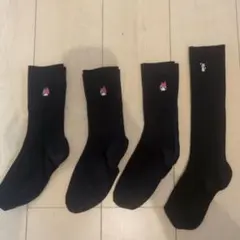 黒い靴下4足セットマイメロディ