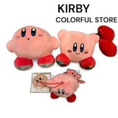 特典缶バッジ付 カービィ ふうせんマスコットなど４点セット　KIRBY カラフル