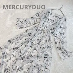 MERCURYDUO フラワーギャザーガウン 2way ワンピース ホワイト