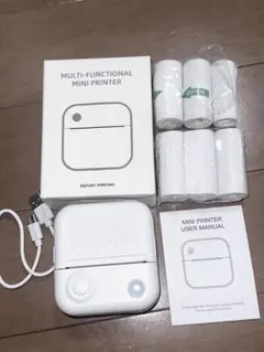 MULTI-FUNCTIONAL ミニプリンター本体 印刷用紙・シール付き