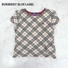 バーバリーブルーレーベル　半袖カットソー　Tシャツ M ノバチェック Y2K 綿