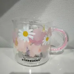 【新品・未使用品】スターバックス 桜 2021 ビーズハンドル 耐熱グラスマグ