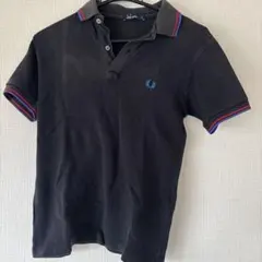 FRED PERRY ポロシャツ サイズO ブラック＆パープルライン 美品 - メルカリ