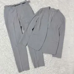 訳あり スーツカンパニー WHITE Elegant ノーカラーセットアップ