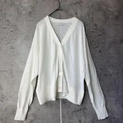 バンヤードストーム　美品　Ｖネック　シアーカーディガン　白　長袖　シースルー　春