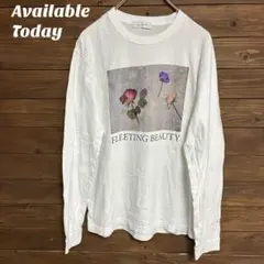 ♦︎【Available Today】ロンT 花柄プリント長袖Tシャツ XL