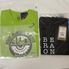 神戸マラソン 2点セット 2019年Tシャツ 2023年ライトバッグ アシックス