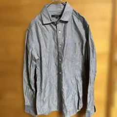 COMME CA MEN ブルー　長袖シャツ S 一度着用　クリーニング済み