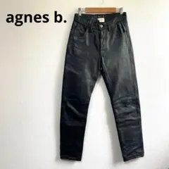 フランス製】90s アニエスベーオム レザーパンツ 羊革 黒 38 - メルカリ
