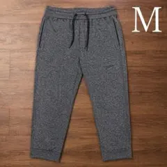 【美品】ジムウェア トレーニングパンツ 九分丈 M ストレッチ ダークグレー