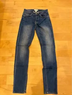 ダークブルー スキニーデニム ハイウエスト