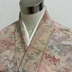 KJ1410 洗える着物 小紋 身丈158cm ポリエステル 化繊