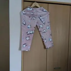 フリースパジャマ 120cm くすみピンクオレンジ系カラー パンツのみ