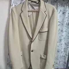 美品 GUCCI テーラードジャケット パイピング ネイビー グッチ US12 