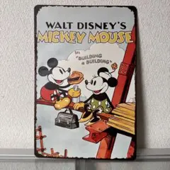 WALT DISNEY'S MICKEY MOUSE インテリア　ブリキ看板