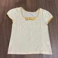 Bon mercerie ボーダー 半袖 Tシャツ リボン付きのサムネイル