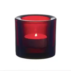 新品・廃番カラー　iittala kivi キャンドルホルダー　クランベリー