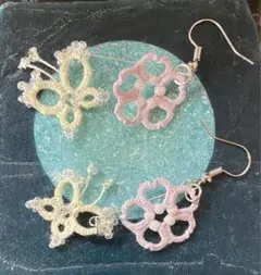 さくらと蝶々のピアス