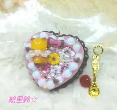 ぐでねこミツバチ♥ハートのケーキ‪♡シャカシャカ♥さくらんぼ＆スプーンチャームのサムネイル