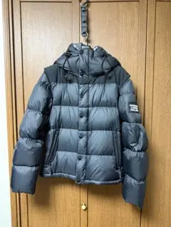 フード付きダウンジャケット グレー #REBURBERRY