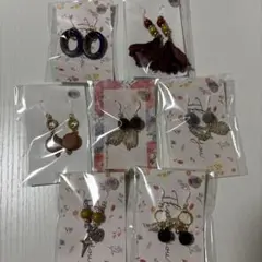 樹脂フックピアス7ペアセット