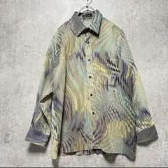 総柄シャツ 長袖