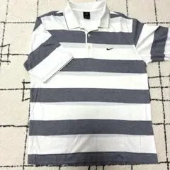 NIKE 90s-00s グレータグ ボーダーポロシャツ 刺繍ロゴ L - メルカリ